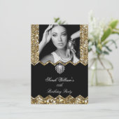 Glitter Gold Diamond Heart Foto van elke dag Kaart (Staand voorkant)