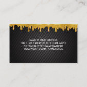 Glitter Gold Drip | Whisk en Rolling Pin Visitekaartje (Achterkant)