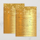 Glitter Gold Drives - Plechtige bruiloft legant Kaart (Voorkant / Achterkant)