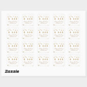 Glitter Gold Elegante Kerst stickers (Vel)