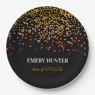 Glitter Gold en Sinaasappel Papieren Bordje