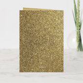 Glitter Gold en Zwarte Kerstfeestdag Kaart (Achterkant)