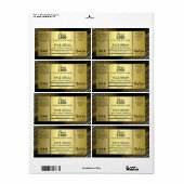 Glitter Gold Face Hair Serum Label (Full Sheet)