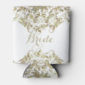 Glitter & Gold Floral Lace Blikjeskoeler (Voorkant)