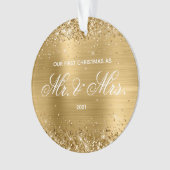 Glitter Gold Foil Notre premier Noël (devant)