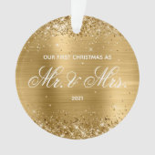 Glitter Gold Foil Notre premier Noël (devant)