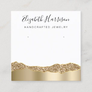 Glitter Gold Foil Square Vierkante Visitekaartje