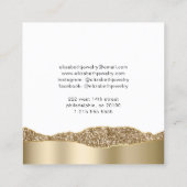 Glitter Gold Foil Square Vierkante Visitekaartje (Achterkant)