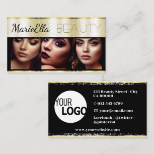Glitter Gold Golden Product Labels met Logo Foto