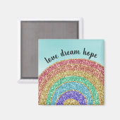 Glitter Gold Rainbow Aqua Waterverf Magneet (Voorkant / Achterkant)