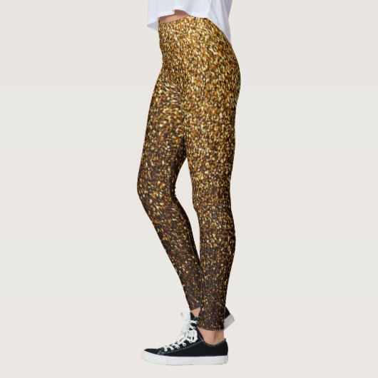 Glitter Gold Rave Love Leggings (Links)