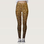 Glitter Gold Rave Love Leggings (Voorkant)