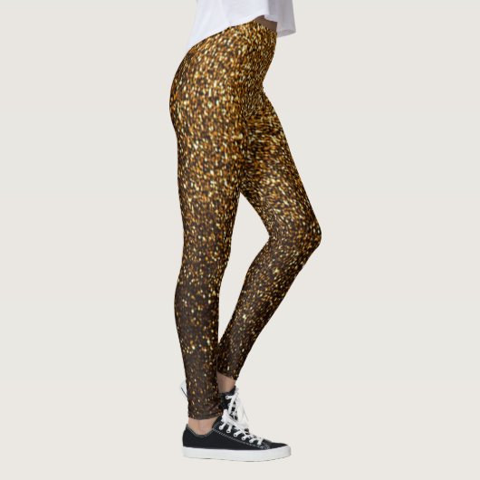 Glitter Gold Rave Love Leggings (Rechts)