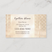 Glitter Gold Sandy Sparkle Event Planner Visitekaartje (Achterkant)