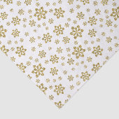 Glitter Gold Snowflakes op wit Tissuepapier (Detail)