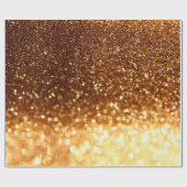 Glitter golden lights cadeaupapier (Vlak)