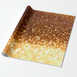 Glitter golden lights cadeaupapier