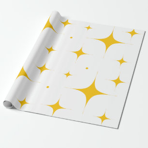Glitter Golden Star Wrapping Paper Cadeaupapier