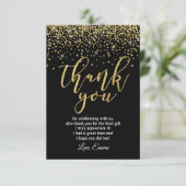 glitter goud dank je creditcard kaart (Staand voorkant)