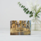 Glitter goud visitekaartje (Staand voorkant)