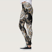 Glitter Gouden Bloemen: Sparkle . Leggings (Links)