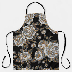 Glitter Gouden Bloemen: Sparkle . Schort