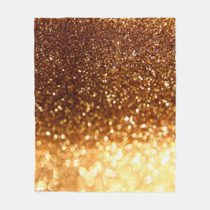 Glitter gouden lichten fleece deken