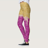 Glitter Gouden Paarse Leggings (Links)