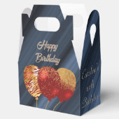 Glitter & Gouden Rode Ballonnen 40e Verjaardag Bedankdoosjes (Geopend)