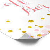 Glitter goudroze maan waterverf Koffieborden Poster (Hoek)