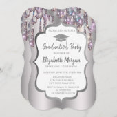 Glitter Graduation Cap, Drift Afstuderen Kaart (Voorkant / Achterkant)