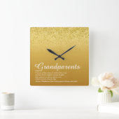 Glitter Grandouders Definition Vierkante Klok (Huis)