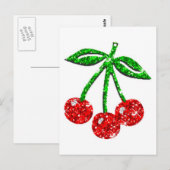 GLITTER GRAPHICS FOODS FRUITS BRIEFKAART (Voorkant / Achterkant)