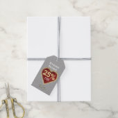 Glitter Grijs Cadeaulabel (Met Touw)