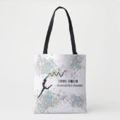 Glitter Gymnastics White Canvas tas (Voorkant)