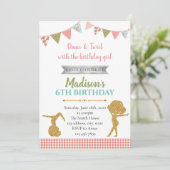 Glitter Gymnastische verjaardagsfeestje uitnodigin Kaart (Staand voorkant)