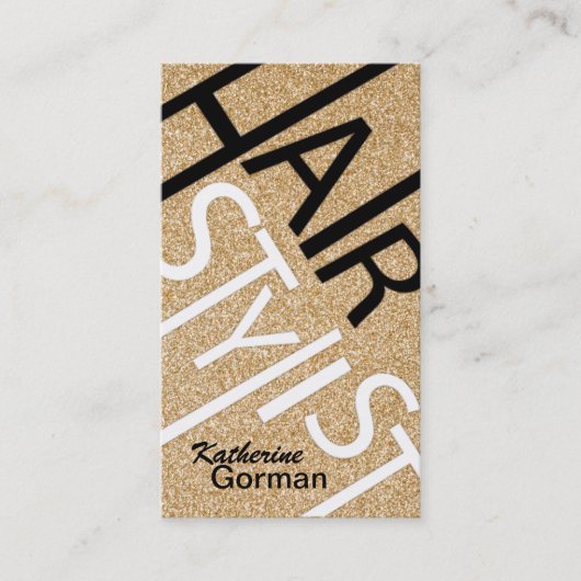 Glitter Hair Stylist-kaarten Visitekaartje (Voorkant)