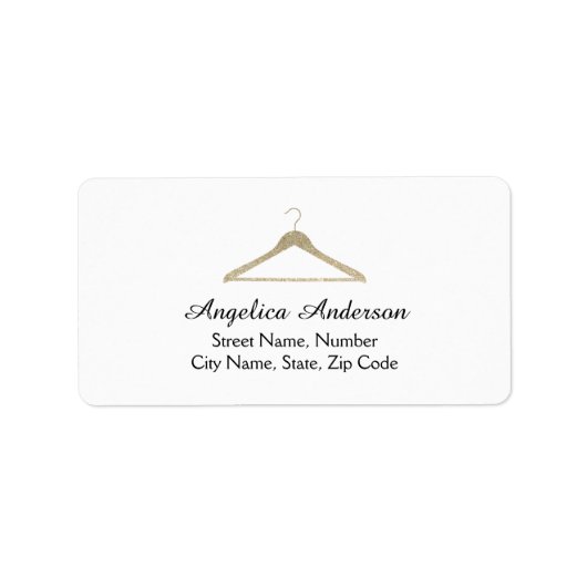 Glitter Hanger Logo Adreslabel Etiket (Voorkant)