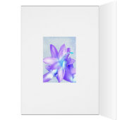 *~* Glitter Happy Birthday Flower Blue aanpassen (Binnen (Links))