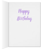 *~* Glitter Happy Birthday Flower Blue aanpassen (Binnen (Rechts))