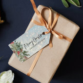 Glitter Happy kerstFeestdagen Gift Labels Cadeaulabel