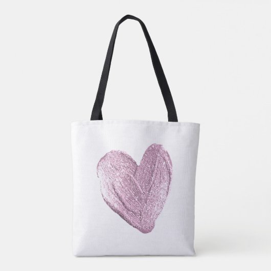 GLITTER HART CANVAS TAS (Achterkant)