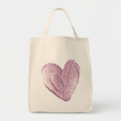 GLITTER HART CANVAS TAS (Voorkant)