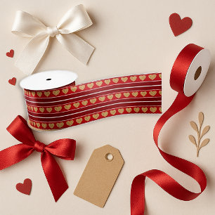 Glitter Hart Rode Valentijnsdecoratie Lint