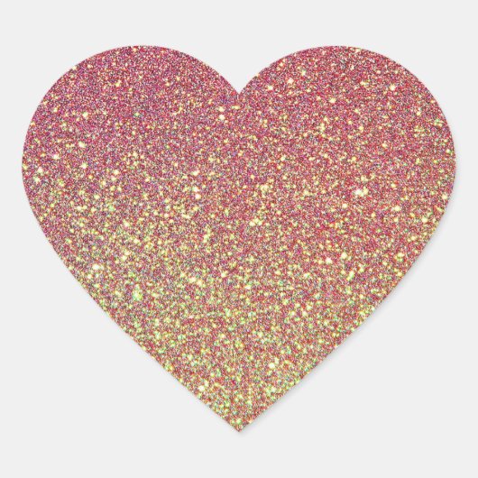 Glitter Hart Sticker (Voorkant)
