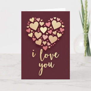Glitter Hartjes Liefde Kaart