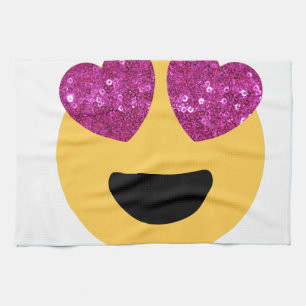 glitter hartoog emoji theedoek