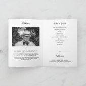 Glitter Heart Lijst Foto Memorial Folded Funeral Programma (Binnen)