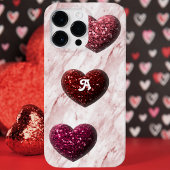 Glitter Heart Monogram Case-Mate iPhone Case