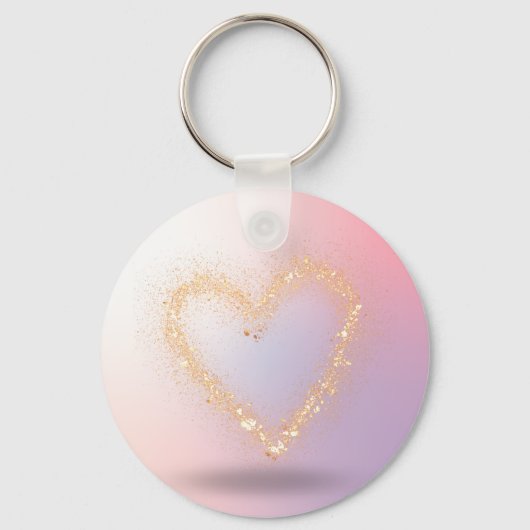 Glitter Heart Sleutelhanger (Voorkant)